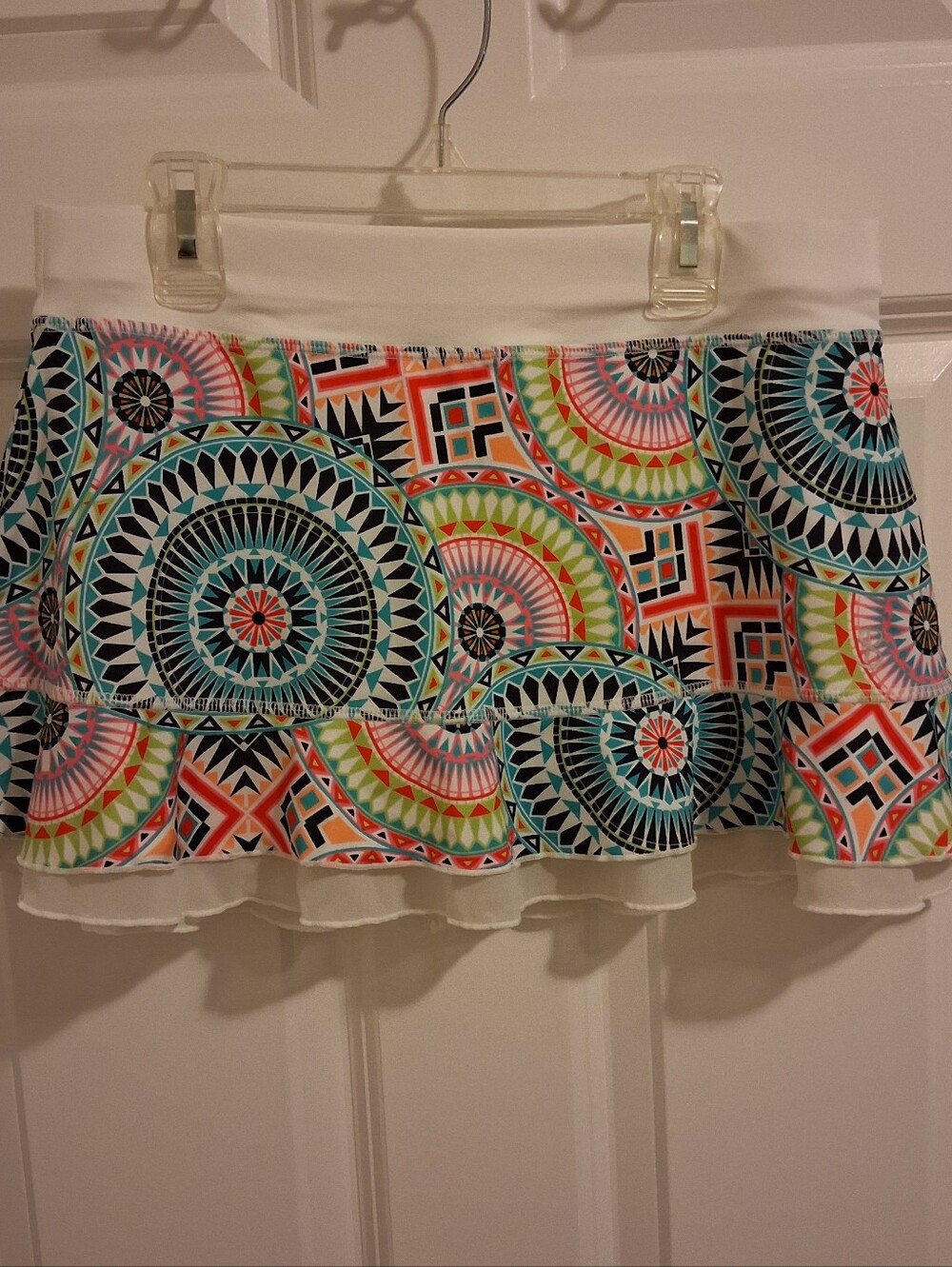 SOFIBELLA Multi-Color Tennis Skort Geometric Print